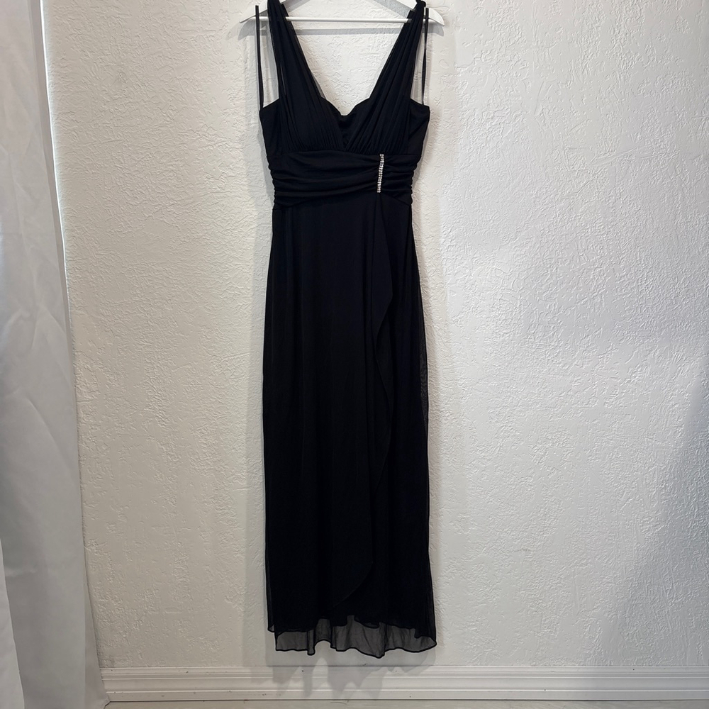 Women's Betsy & Adam Black Maxi Dress(290)